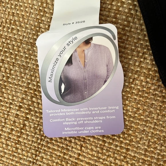 Olga Black Underwire Minimizer Bra Size 42DD NWT - Picture 4 of 8